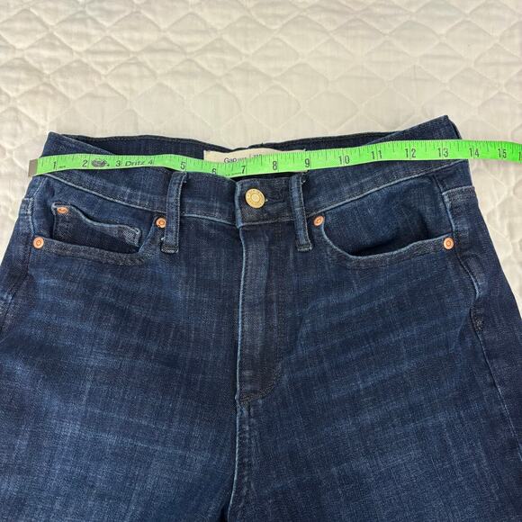 GAP High-Rise Skinny Jeans Sz 28 Slim Leg Dark Wash 2010s Stretch Denim - Picture 5 of 8